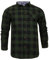 BRAVE SOUL Mens Shirt Garfield Brushed Long Sleeved Check Flannel (S, Green - Check)