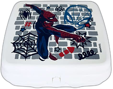 Tupperware to Go Twin Eco+ Spiderman Marvel, contenitore per il pranzo, contenitore per sandwich box Kindi Twin bambino scuola materna