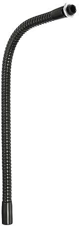 PATIKIL 30cm/12 Universal Gooseneck, M10 Fine Thread Metal Bendable Hose Flexible Arm Gooseneck Tube Extension for Multifunction DIY, Black