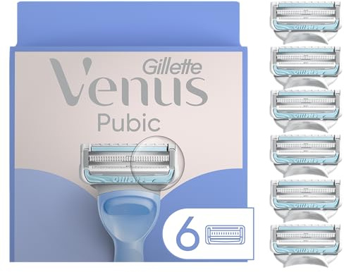 Gillette Venus Intimate Grooming Razors for Women, 6 Razor Blade Refills, Bikini Razors for Women