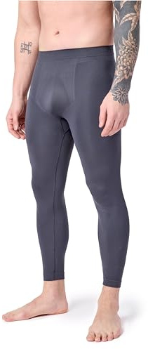 Laddheid Långa underbyxor, män, funktionella underkläder, termiska underkläder för vinter, sport, skida, utomhus, fotboll, jogging, LA40-260, grafit, XL