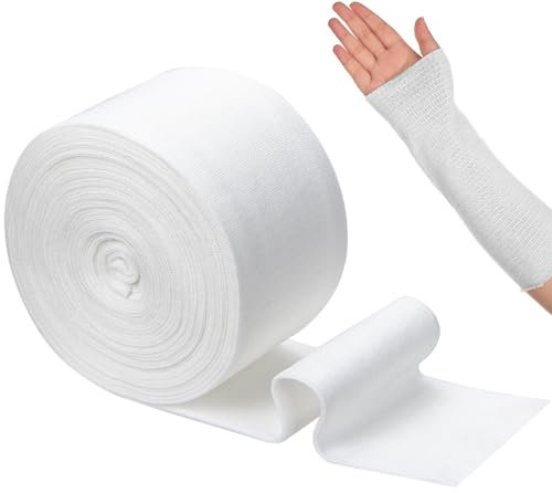 Elastic Tubular Support Bandage 10cm x 5m Tubular Bandages Washable Reusable Compression Wrap Roll Support Sprain Bandage for Arm Leg Knee