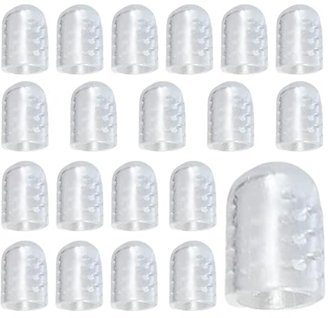 Protezione dita da donna, protezione per le dita dei piedi, traspiranti, in silicone, 20 pezzi, piccoli cappucci elastici, protezione per le dita dei piedi, per calli, vesciche e unghie incarnite
