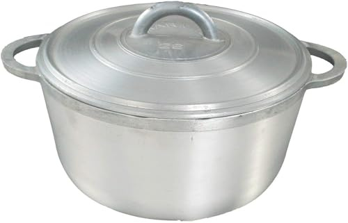 Housetronics 42cm Caribbean Dutch Pot, Heavy Aluminium Cooking Pot with Lid, Traditional Jamaican Style Saucepan, Capacity 17 Litre