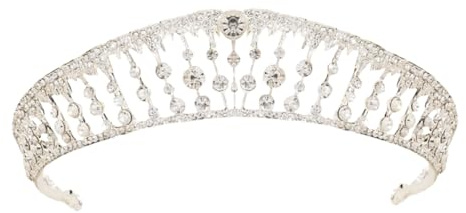 LIFKOME Couronne de Mariée en Strass Argentée Diadème Chic pour Fête et Mariage Accessoire Coiffure Élégant Femme Bandeau Ornement de Tête Bijoux Cheveux pour Anniversaire