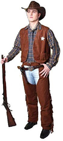 48/50 Cowboy-Überhosen, braun