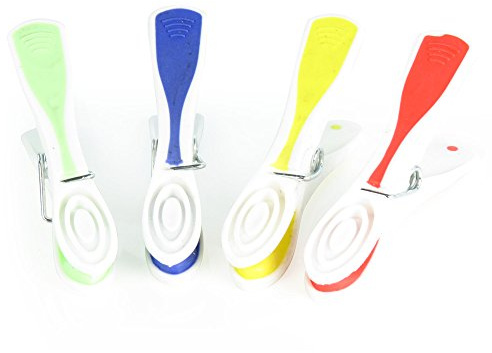Hangerworld Strong 8cm Plastic Clothes Washing Line Pegs Rubber Soft Grip Laundry Garment (60)