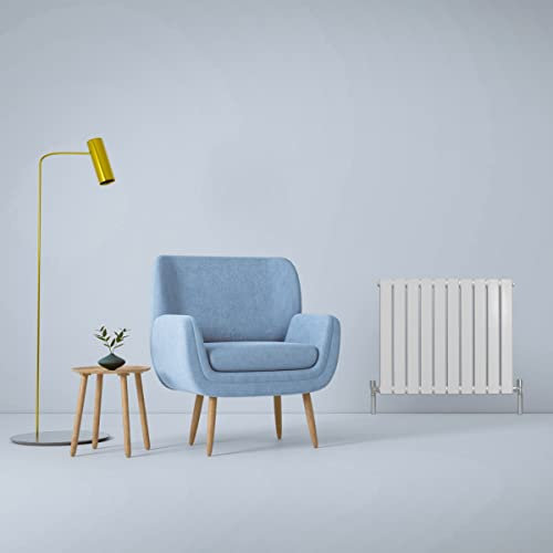 Radiatori Termosifoni in Acciaio Calorifero a Doppio Strato a Pannelli Piatti Riscaldamento Centralizzato Colonna Termosifone Orizzontale Radiatore a Parete - Bianco Lucido - 60 x 70 cm