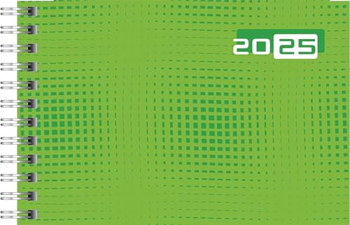 rido/idé Taschenkalender Mod. Septimus 2025 | A6 quer, Papier, grün