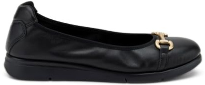 Frau Ballerina Comfort in Pelle Nera 51M4-39, Nero