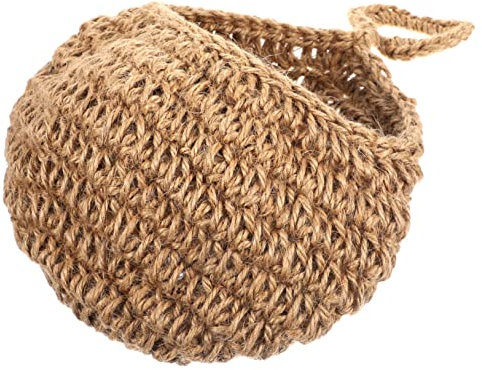 Hohopeti Cesto Da Parete Sospeso in Juta Forma Di Goccia Cesta Bohemien Per Frutta E Verdura Contenitore Multi-funzionale Per Cucina E Casa Grande Capacità Per Cipolle E Altri Alimenti Facile