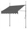 LXRHLIKG Manuell Klemmmarkise, Klemm Markise für den Außenbereich, Einziehbar mit PU-Beschichtetem Polyestergewebe für Hinterhof, Garten, Balkon (Color : Gray - Gray Frame, Size : 118in/300cm)