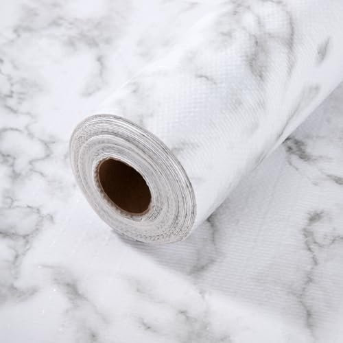 Tappetini Antiscivolo Cucina Tappetino Per Cassetti Antiscivolo Non Adesivo Impermeabile Fodere Per Cassetti Del Frigorifero Lavabili Marmo Bianco 30 * 600CM