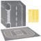 9 Pack Road Base Plates for Building, Compatible with Classic Bricks, 10” x 10” Road Plates Baseplates, Road Baseplates for City Sets (Attached DIY Stickers)