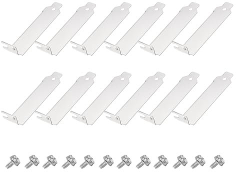 QUARKZMAN 12pz Copertura Filtro Antipolvere per Slot PCI Color Argento Bianco, Piastra Chiusura 8cm Deflettore Ventilazione Staffa Espansione per Case Computer