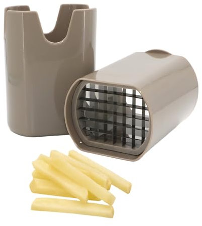 Potato Chipper Chip Cutter, Fries Cutter Manual Chip Cutter French Fry Cutter, Potato Cutter Chips, Onion Dicer Vegetable Chopper, Potato Cutter, Vegetable Fruit Slicer Home Kitchen Tools, Brown