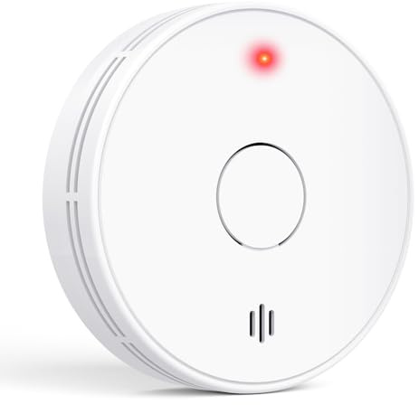 Alertlink Smoke Alarm with LED Indicator with Mute Button, Fire Alarm Smoke Detector with Built-in 10 Year Battery, Model VS02