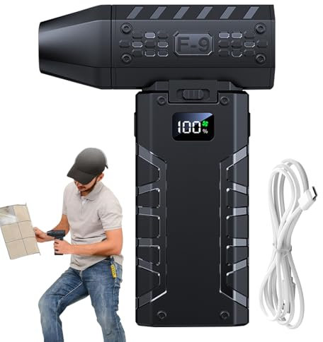 Tragbarer Luftgebläse Staubbläser | Wiederaufladbarer Druckluftreiniger Für Auto & Computer | Druckluft Reiniger mit Hochgeschwindigkeits Reinigungszubehör für Wohnheim, Auto & Arbeitsplatz