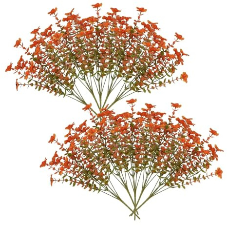 Pomurom Flores Artificiales de Otoño - Flores Artificiales para Acción De Gracias,10 Piezas Plantas Simuladas Decoración Otoñal para Interior Exterior Jardín Terraza Patio Dormitorio Sala Comedor