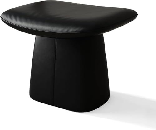 43 cm svart sminkstol i massivt trä med sadelkudde sovrum omklädningsbänk entré ottoman bekvämt fotstöd stilfullt sittplatser för piano