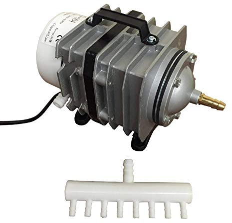 Pond Air Pump Koi Fish Pond Hydroponic Piston Compressor Fish Tank Aquarium 20-90l/m (60 Litres/Min)