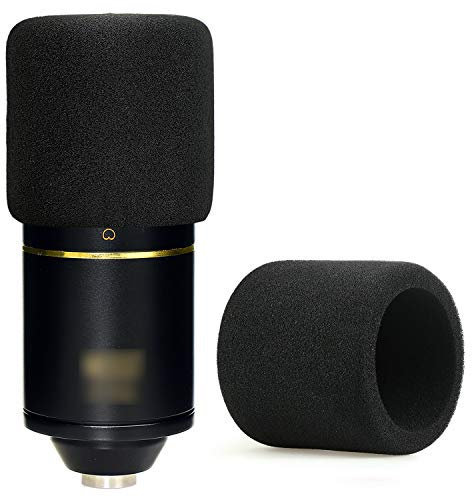YOUSHARES MXL 770 990 Microphone Foam Windscreen - Mic Foam Cover As a Pop Filter (Black)