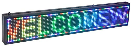 TECNOLUX EURO RÓTULO LED ELECTRÓNICO Aluminio Pantalla Letras RGB 100 CM X 20 CM X 5 CM