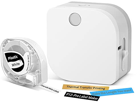 Phomemo P12 Pro Beschriftungsgerät Handgerät | Mini Bluetooth Etikettiergerät mit Etikettenband | USB aufladbares Thermo-Etikettendrucker für Zuhause & Büro | Labeldrucker für Android & iOS