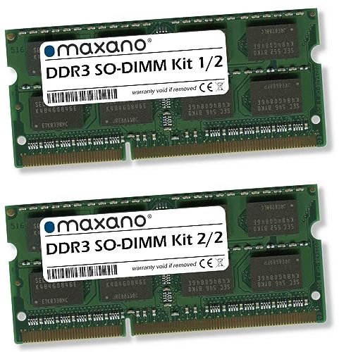 Maxano 16GB Kit 2X 8GB RAM kompatibel mit HP/HPE EliteBook 8470p (PC3-12800 SO-DIMM Arbeitsspeicher)