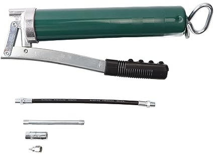 400CC Grease Gun High Pressure Manual Hose Quick Oil Output Flexible Hose Handheld Professional Lever Grease Gun Pneumatic Greaser for Workshop Industry