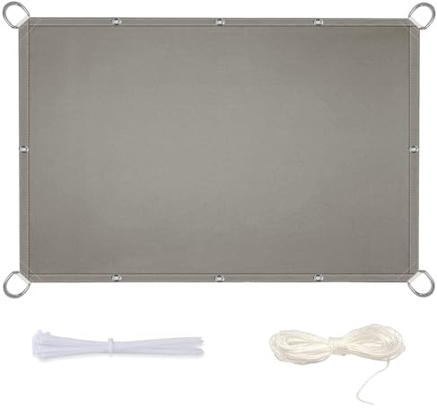 Rektangulärt skuggsegel, 1,2 x 4,6 m, duk, skuggning, vattentät, vindsegel, solskydd khaki