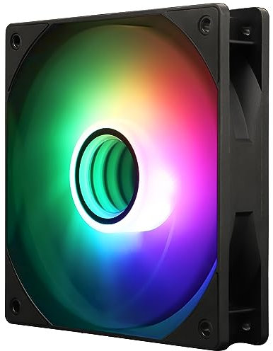 TR TL-C12B-S V3 Ventilador de carcasa de 120 mm ARGB CPU Cooler Fan viene con efecto de luz de espejo ARGB, Ventilador silencioso de PC PWM con velocidad de 1500 RPM