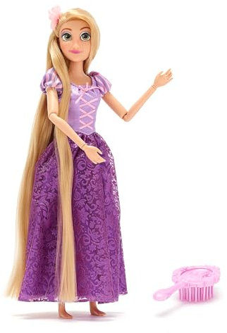 Disney Store Official Rapunzel Classic Doll, Tangled, 29cm/11”, Fully Poseable Disney Princess Doll in a Stunning Purple Dress, Includes Toy Hair Brush - Suitable for Ages 3+