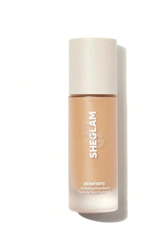 SHEGLAM Skinfinite Hydrating Foundation Flawless Dewy Foundation Hydrating Coverage Invisible Pore Concealer Pore-less Non-Greasy Lightweight Natural Soft Liquid Foundation-Warm Vanilla