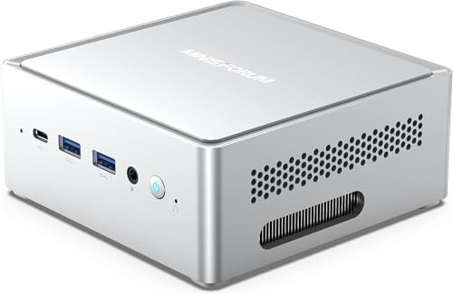 MINIS FORUM Mini PC NAB6 Lite, processeur Core i5-12600H 12 cœurs/16 Threads jusqu'à 4,5 GHz, Carte Graphique Iris XE, 16 GB DDR4/512 GB PCIe4.0 SSD, 2xHDMI/2xUSB-C/2xRJ45 2.5 LAN