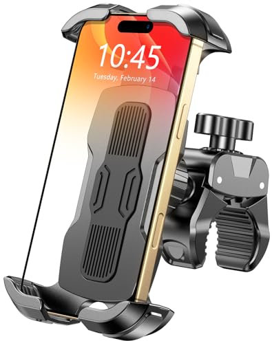 Rolgno Handyhalterung Fahrrad, [EIN-klick-Lock] Handyhalterung Motorrad, [360° Drehbar] Universal Handyhalter Fahrrad Lenker, Kompatibel mit iPhone, Galaxy und Alle 4.7-6.9 Smartphones