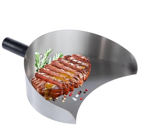 Rotisserie fångstpanna, grillspade i rostfritt stål – multifunktionell roterande köttfångare för grillmaskin, vertikal grillspade