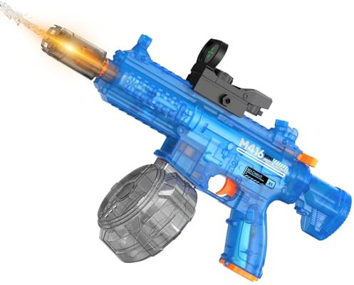 Electric Water Gun, M416 Electric Toy Gun, Water Pistol with High Powered Battery and Long Range- Gift for Boys and Girls Age 8+, for Summer Pool Beach Party and Outdoor Activities