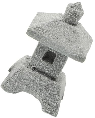 BATHVEVE Miniature Pagoda Statue Mini Japanese Style Pagoda Lantern Asian Decor Chinese Zen Garden Lantern Figurine Fairy Garden Micro Landscape Accessory