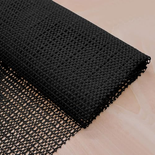 Gripunderlag 205 x 220 cm Vattentät, Återanvändbar Och Luktfri, Kan Klippas Till Storlek, Tvättbar, Anpassningsbar Storlek, Mattgreppfoder Halkfri Mattrulle, Svart