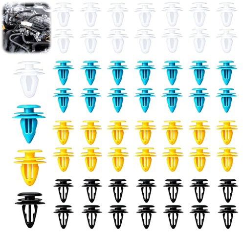 60 Pièces Clips de Fixation Voiture, Rivets en Plastique Général