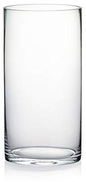 WGV Cylinder Glass Vase, Width 6, Height 12, [Different Heights Available] Clear Container Terrarium for Wedding Centerpiece, Party Event, Home Decor, 1 Piece
