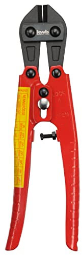 kwb Bolzenschneider in 200 mm, im Taschenformat, langlebig, mit lackiertem, ergonomisch geformten Stahlgriff, einer Zangenöffnung von maximal Ø 5 mm