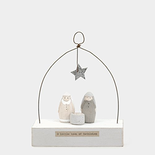‘O Little Town’ Nativity Wooden Scene