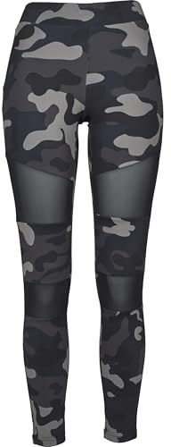 Urban Classics Ladies Camo Tech Mesh Leggings, Leggings, Mujer, darkcamo/negro, XS