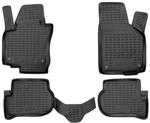 WALSER XTR Gummi Fussmatten Auto für VW Golf Plus 2004-2013, 100% passgenaue Auto Fußmatten, robuste Universal Fußmatte Auto, Gummimatten Auto, Auto Fussmatten Gummi, Auto Gummimatten