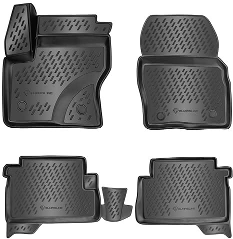 ELMASLINE 3D Gummimatten Set für Ford Kuga 2 (II) 2012-2019 | Fußmatten Extra hoher Rand | Zubehör