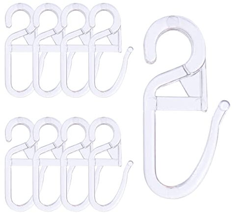 Redamancy Gardinenhaken, 120 Stück Universal Überklipshaken, Transparent Faltenlegehaken, mit 6mm Öse Gardinenhaken, für Vorhangstangen und Gardinenstangen
