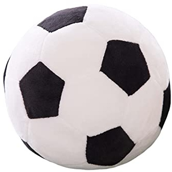 Uposao Palloni Da Calcio in Peluche Cuscino Peluche Farcito Morbido Cuscini Morbidi in Bianco E Nero Decorazioni Per Bambino Bambino Ragazzi Regalo, 22cm