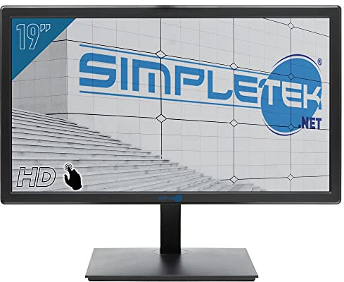 SIMPLETEK - Monitor Touchscreen Capacitivo 19 pollici HD+ | HDMI, VGA | Speaker integrati | VESA 75x75 mm